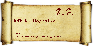 Kéki Hajnalka névjegykártya