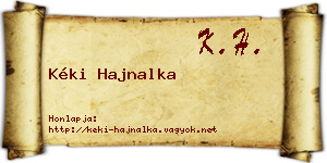 Kéki Hajnalka névjegykártya